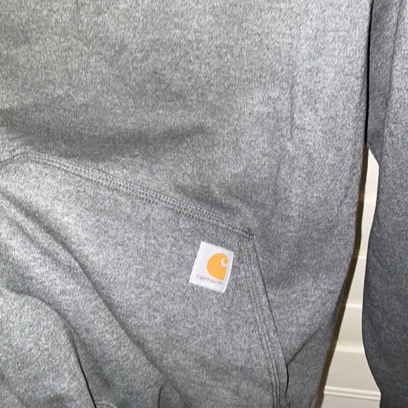 Carhartt Heather Grey Hoodie! 💚🩶💚🩶 - Picture 3 of 5
